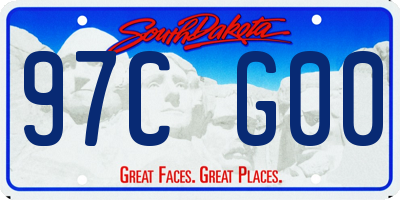 SD license plate 97CG00