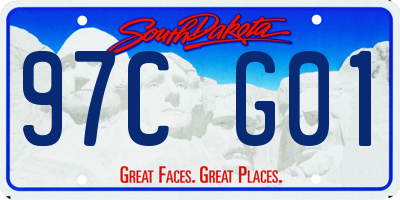 SD license plate 97CG01