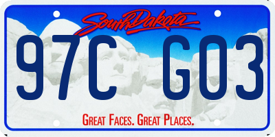 SD license plate 97CG03