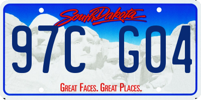 SD license plate 97CG04