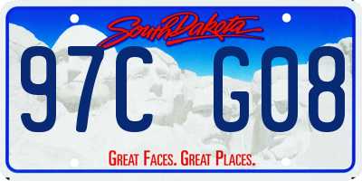 SD license plate 97CG08