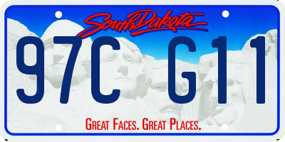 SD license plate 97CG11