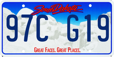 SD license plate 97CG19