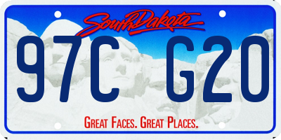 SD license plate 97CG20