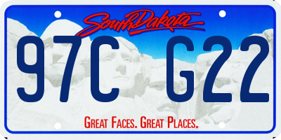 SD license plate 97CG22