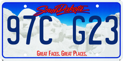 SD license plate 97CG23
