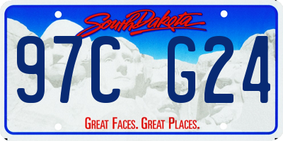 SD license plate 97CG24