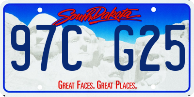 SD license plate 97CG25