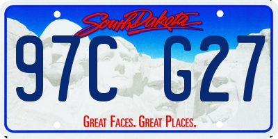 SD license plate 97CG27