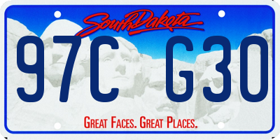 SD license plate 97CG30