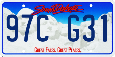 SD license plate 97CG31