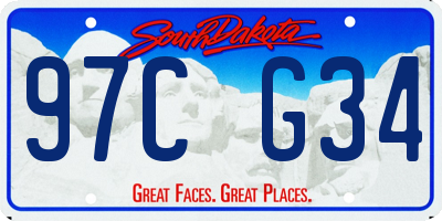 SD license plate 97CG34