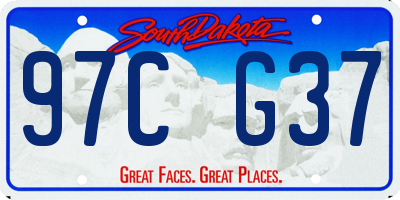 SD license plate 97CG37