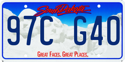 SD license plate 97CG40