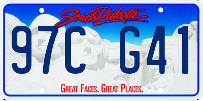 SD license plate 97CG41