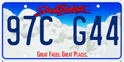 SD license plate 97CG44