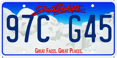 SD license plate 97CG45
