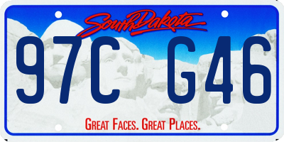 SD license plate 97CG46