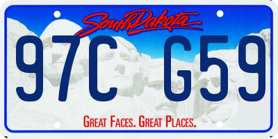 SD license plate 97CG59