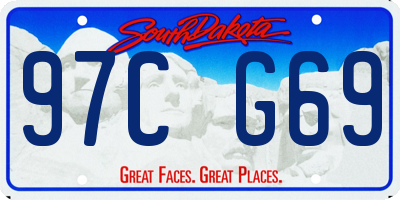 SD license plate 97CG69