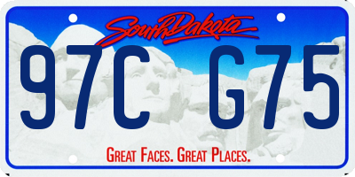 SD license plate 97CG75