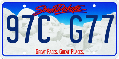 SD license plate 97CG77