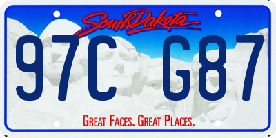 SD license plate 97CG87