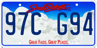 SD license plate 97CG94