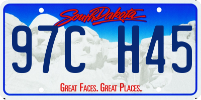 SD license plate 97CH45