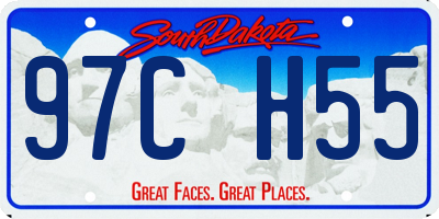 SD license plate 97CH55