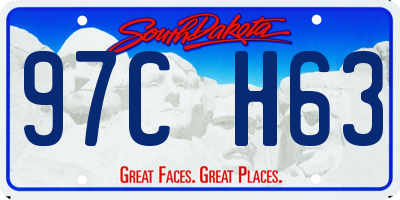 SD license plate 97CH63