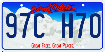 SD license plate 97CH70