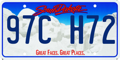 SD license plate 97CH72