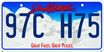 SD license plate 97CH75