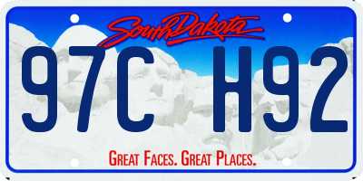 SD license plate 97CH92