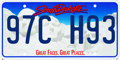 SD license plate 97CH93