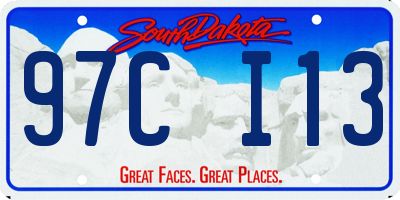 SD license plate 97CI13