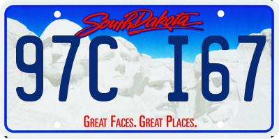 SD license plate 97CI67