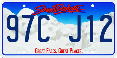 SD license plate 97CJ12