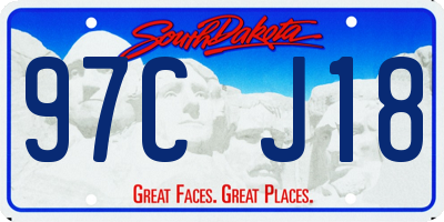 SD license plate 97CJ18