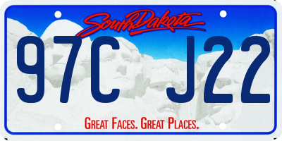 SD license plate 97CJ22