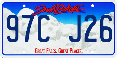 SD license plate 97CJ26