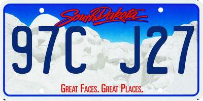 SD license plate 97CJ27