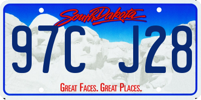 SD license plate 97CJ28