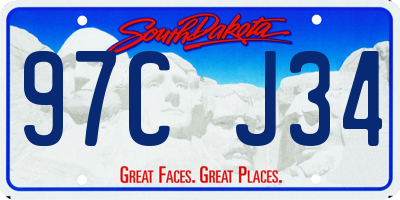 SD license plate 97CJ34