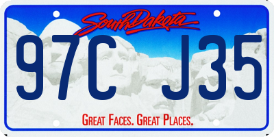 SD license plate 97CJ35