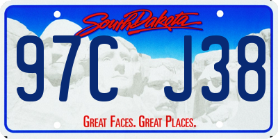 SD license plate 97CJ38