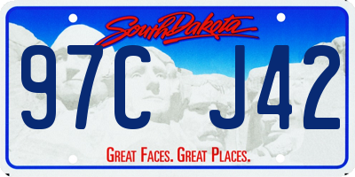 SD license plate 97CJ42