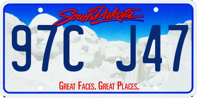 SD license plate 97CJ47