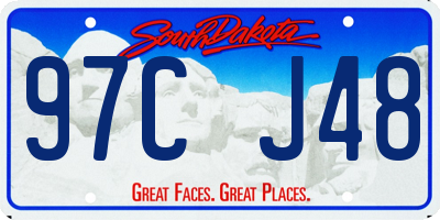 SD license plate 97CJ48